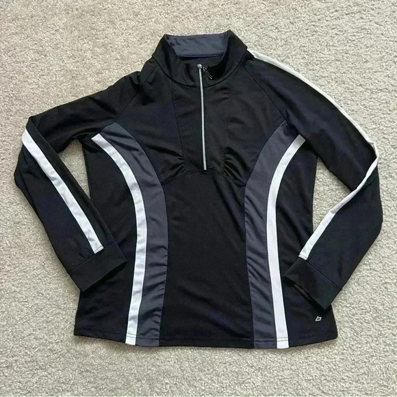 Bolle Women High Performance 1/4 Zip Black Pullover Sweater Long Sleeve Size XL - Picture 2 of 16